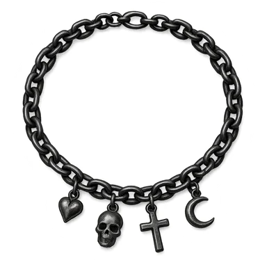 emo style chain necklace sticker
