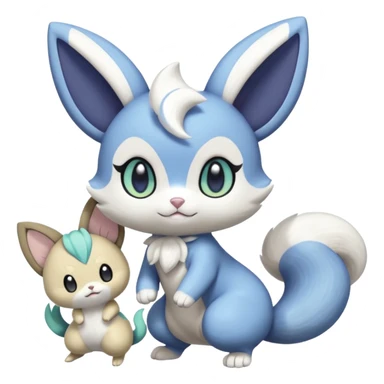 Meowstic-Meloetta-Minccino-Delcatty-Pachirisu-fusion sticker