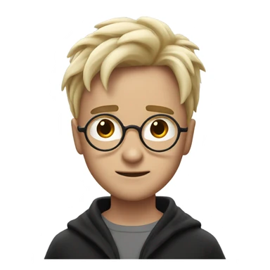 Harry Potter with a lightning bolt scar on the left of his forehead sticker