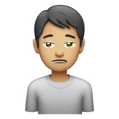 crying asian guy sticker