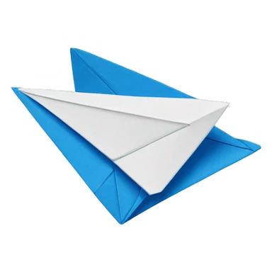 blue origami paperplane sticker