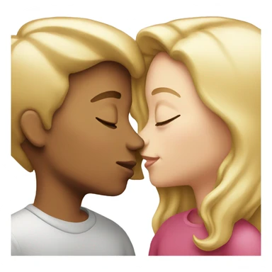 White people kissing sticker