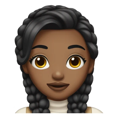 Black haired girl with full face of makeup  sticker