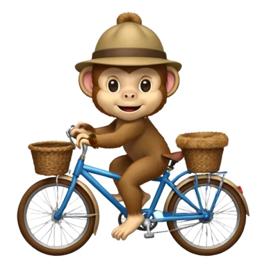 monkey riding a bicycle sticker