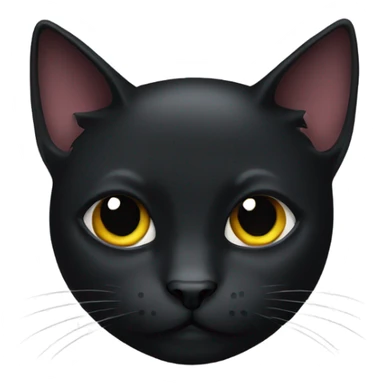 Black cat with a smug face sticker