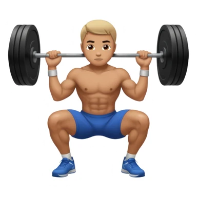 man doing squat sticker