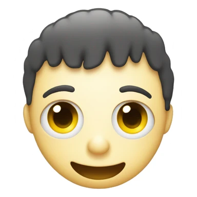 Smiley face with long eyelashes  sticker