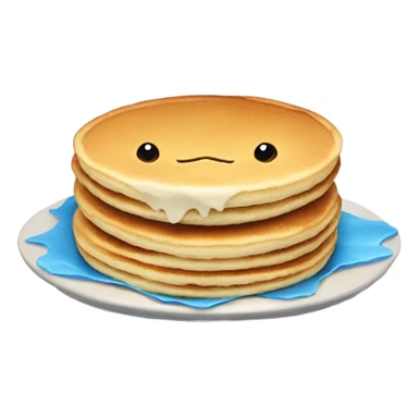 Shark eating a pancake  sticker