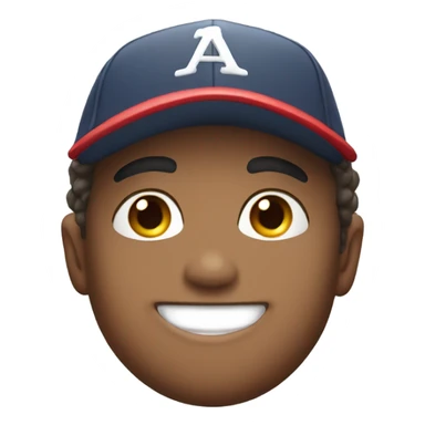 smiling boy in baseball cap, super gay sticker