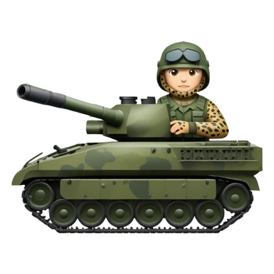 Leopard 2A7 (2021) – Cinematic-realistic Leopard 2A7 tank, its sleek, dark-green camo frame moving through a dense forest. The tank commander peers through binoculars as the 120mm gun elevates slightly, its thick armor reflecting the flickering light of an overcast sky, while rain drips off its reinforced turret. sticker