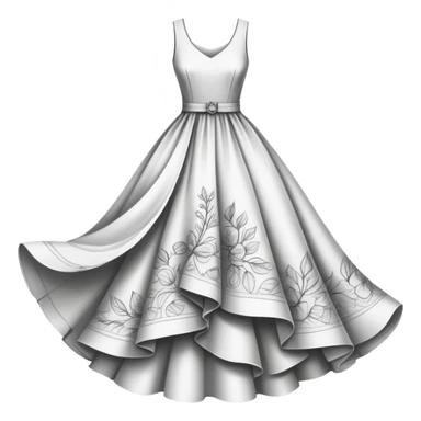 Fashion sketchbook with dress drawings  sticker