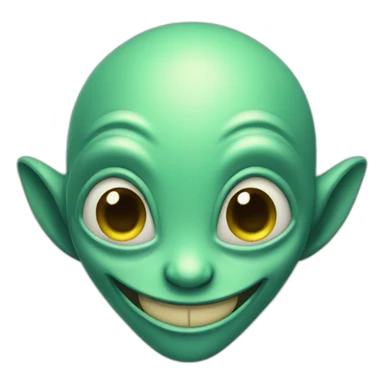 smiling alien sticker