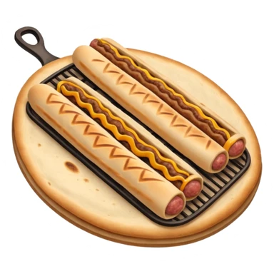 chopped sausages in flatbread sticker