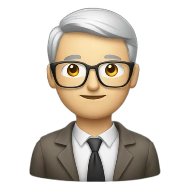 a professor holding a tank sticker