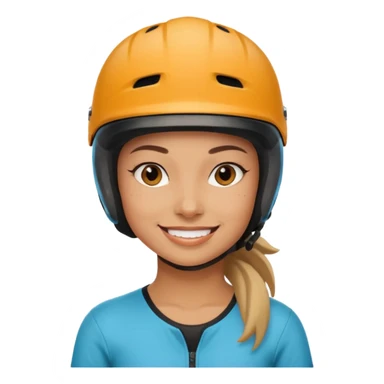 BMX rider woman with helmet sticker