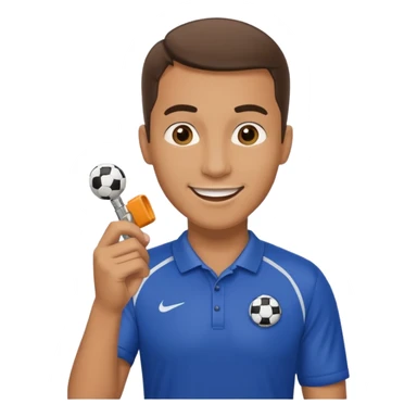 soccer coach whistle sticker