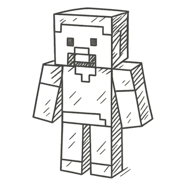 Minecraft character sticker