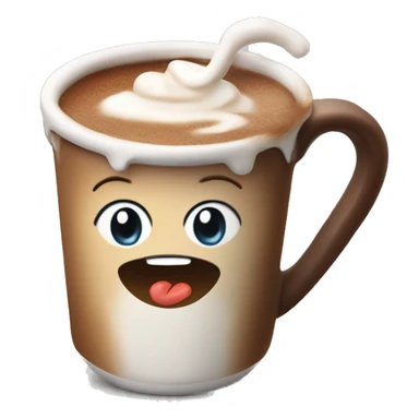 cute hot coca mug with hot coca in it sticker