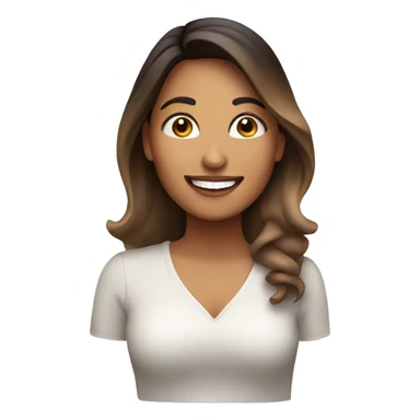 Happy Latina woman with ombré  sticker