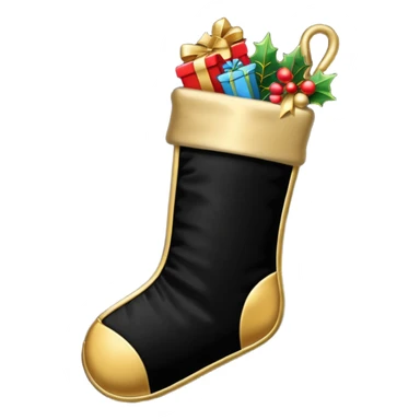 black noel christmas sticker