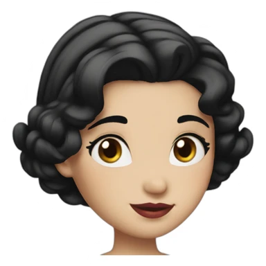 Snow White short black hair princess sticker