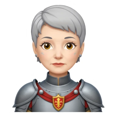 Elderly Tattooed Knights female, with short hair sticker