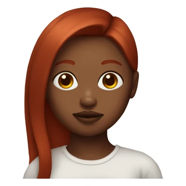 dark red head girl with a septum sticker