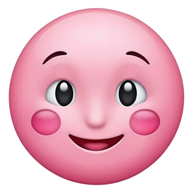 pink blushing emoji  sticker