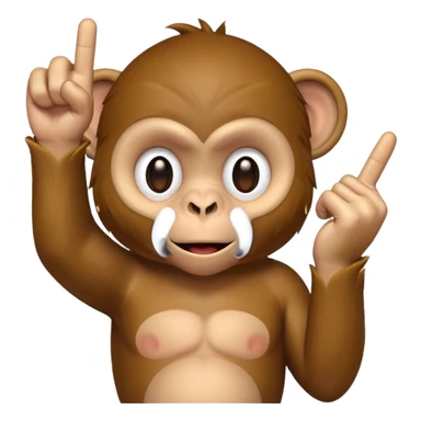 monkey flipping me off sticker
