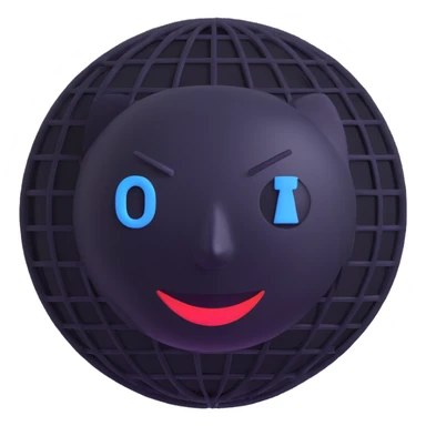 minimalist dark emoji with stylized grid and encrypted code, channeling CIA secrecy and high-tech surveillance, fitting the name 'The Grid' sticker