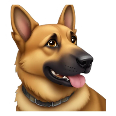 german sheperd and tortoise sticker