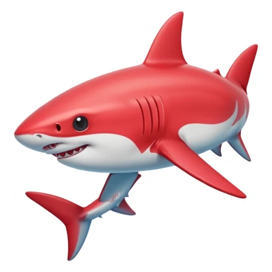 red baby Shark sticker