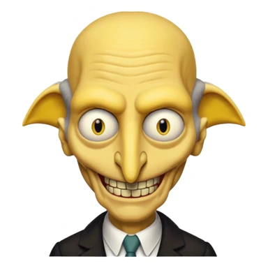 Mr. Burns, simpson, yellow skin tone, very very very long nose. sticker