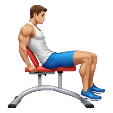 side-view seated calf-raise lower leg exercise sticker