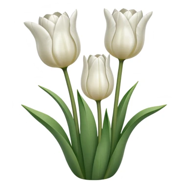 White tulips sticker