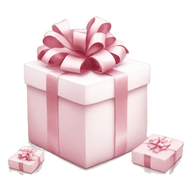 Light pink Christmas gifts under a white Christmas tree  sticker