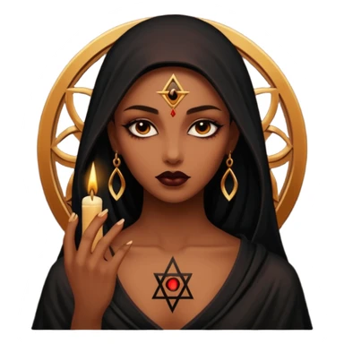 Dark oil traced over woman’s skin forming occult symbols, sensual devotion sticker