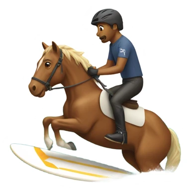 Horse riding a surfboard sticker
