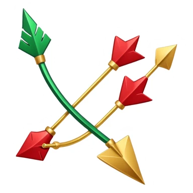 An arrow with christmas elements sticker