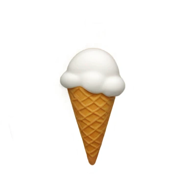 quenelle-shape ice cream on a glass plate sticker