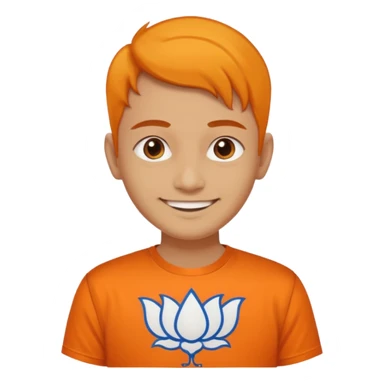 Politics name with bjp flag sticker