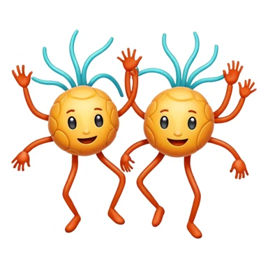 Last two brain cells dancing sticker