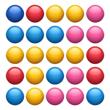 create a color balls blue, red, pink, yellow sticker