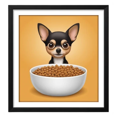 Chihuahua dog food room sticker