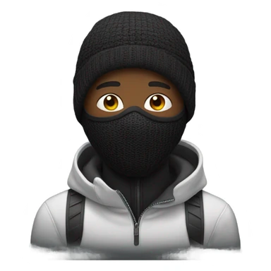 black guy wearing ski mask sticker