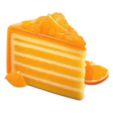 Mandarin orange cake slice sticker
