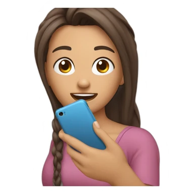 Ruvia hermosa hablando con celular sticker