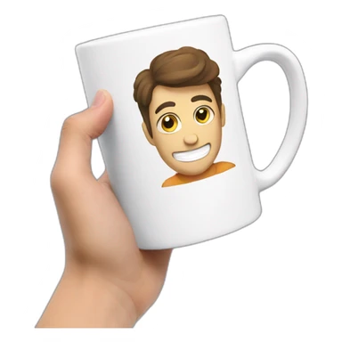 Writing a name on a mug sticker