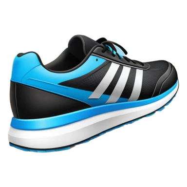 Running shoes placed on a professional track, ready for a sprint. The vibrant background features a stadium with cheering fans, a bright blue sky, and a digital timer displaying race time. Motion lines emphasize speed and energy. Transparent background highlights the athletic spirit. sticker