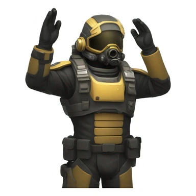 Helldivers salute sticker